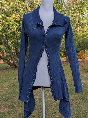 Urban X Navy Ribbed Tunic Top